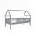 Buy Wooden Single Bed Domi, Colour: Grey, Mattresses: Without Mattresses from Furnituretta
