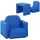 Buy Homcom 2 In 1 Toddler Sofa Chair for Game Relax Playroom, Blue from Furnituretta