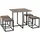 Buy Homcom 5 PCS Industrial Table & Stool Set Metal Frame from Furnituretta
