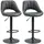 Buy Homcom Barstools Set of 2 Adjustable Swivel Height Gas Lift from Furnituretta