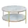 Buy Alisma Round Coffee Table: Marble Top & Gold Legs from Furnituretta