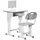 Buy Homcom Kids Desk and Chair Set, Height Adjustable Study Table from Furnituretta