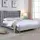 Buy Luxury Double Bed: Mahala Crushed Velvet Silver, Size: Double from Furnituretta