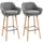 Buy Homcom Set of 2 Bar Stools Modern Upholstered Seat Bar Chair from Furnituretta