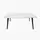 Buy Belgium Medium Dining Table – Stylish White Top with Black Legs from Furnituretta