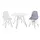 Buy Bianca Round Dining Table Matt White & Steel Chrome Legs from Furnituretta