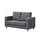Buy Chesterfield 2 Seater Sofa Linen Fabric Dark Grey from Furnituretta