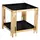 Buy Cleveland Black Glass Lamp Table Gold, Colour: Black from Furnituretta