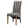 Buy Kingsland Fabric Chair Solid Rubberwood Brown & Grey Stripe from Furnituretta