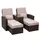 Buy Outsunny 2-Seater Rattan Sofa Lounger Set-Brown from Furnituretta