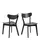 Buy Roxby Dining Chairs in Black Set of 2, Colour: Black, Item Width: 45 from Furnituretta