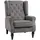 Buy Homcom Retro Accent Chair, Wingback Armchair with Wood Frame from Furnituretta