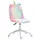 Buy Vinsetto Fluffy Unicorn Office Chair with Mid-Back and Swivel Wheel, Cute Desk Chair, Rainbow Multi-Colored from Furnituretta