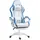 Buy Vinsetto Computer Gaming Chair, PU Leather Desk Chair with Footrest, Swivel Task Chair with 135° Reclining Back and Lumbar Support, PC Chair for Adults, White and Blue from Furnituretta