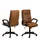 Buy Brad Swivel Office Desk Chair – Camel Brown Microfiber with Armrests from Furnituretta