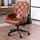 Buy Erik Gas Lift Desk Chair – Brandy PU Leather with Swivel & Height Adjustment from Furnituretta