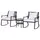 Buy Outsunny 2 Seater Rattan Bistro Set 2 Rocking Armchair from Furnituretta