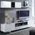 Buy Salford White Gloss TV Complete Wall Cabinet – Black & White Gloss Finish from Furnituretta