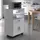 Buy Ripon White and Grey Kitchen Trolley – 2 Doors, 1 Drawer & Pull-Out Shelf from Furnituretta