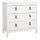 Buy Barcelona Chest of 3 Drawers – White Finish with Leather Tab Handles from Furnituretta