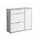 Buy Marco Shoe Cabinet – Concrete Grey & White Finish with Revolving Drawers from Furnituretta