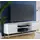 Buy Kelso TV Unit Cabinet 2 Doors with Open Shelf White and Gold, Colour: White from Furnituretta