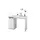 Buy Margam Computer Desk with 1 Door Matt White, Colour: White from Furnituretta