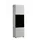 Buy Widnes White Tall Display Cabinet – Gloss Front with Glass Door & Black Accents from Furnituretta