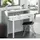 Buy Epsom Computer Writing Desk – Concrete Grey & White Finish with Reversible Legs from Furnituretta
