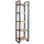 Buy Cosmo Industrial Slim Open Bookcase – Eco-Friendly Handcrafted Mango Wood & Reclaimed Metal Design from Furnituretta