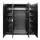 Buy Topline Robe with two Mirrors 4 Door Black from Furnituretta
