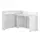 Buy Work Concept Convertible Hidden Desk with Storage White Matt, Colour: White Matt, Side: Right, Item Width: 115 from Furnituretta