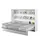 Buy BC-04 Horizontal Wall Bed – White Matt 140cm | Fold-Away Bed with Shelves & Soft-Close System, Colour: White Matt, Size: 140 x 200cm from Furnituretta