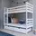 Buy Wooden Bunk Bed Nemo with Storage White Matt, Colour: White Matt, Mattresses: Foam Mattresses from Furnituretta