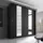 Buy Arti AR-14 Sliding Door Wardrobe Black Matt 220cm, Colour: Black Matt, Item Width: 220 from Furnituretta