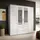 Buy Vesala Wardrobe – White Matt Finish with Mirrored Doors (180 cm), Colour: White from Furnituretta