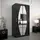 Buy Elypse Sliding Door Wardrobe Black 100cm, Colour: Black, Item Width: 100 from Furnituretta