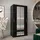 Buy Tokyo I Sliding Door Wardrobe Black 100cm, Colour: Black, Item Width: 100 from Furnituretta
