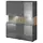 Buy Toledo 42 Sideboard Display Cabinet Grey Gloss, Colour: Grey Gloss, Item Width: 122 from Furnituretta