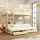 Buy Wooden Bunk Bed Tomi with Trundle and Storage Pine, Colour: Pine, Mattress: Foam/Bonnell Mattresses from Furnituretta