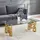 Buy Spectra Coffee Table – Clear Glass Top & Gold Stainless Steel Legs from Furnituretta
