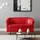Buy Claridon 2 Seater Sofa – Red PU Leather from Furnituretta