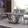 Buy Carrera Marble Dining Table with Stainless Steel Base from Furnituretta