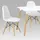 Buy Emery PU Chairs with Solid Beech Legs White (4s) from Furnituretta