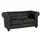 Buy Winston 2 Seater Sofa Leather & PVC Black from Furnituretta