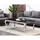 Buy Modern Coffee Table: Black Glass & Silver Legs from Furnituretta