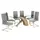 Buy Chiswell Dining Table Chrome & Natural from Furnituretta