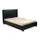 Buy Lattice Double Bed: Black PU Frame, Colour: Black, Size: Double from Furnituretta