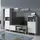Buy Exeter White and Concrete Grey Effect Large TV Entertainment Wall Unit Cabinet from Furnituretta