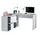 Buy Penryn White and Concrete Grey Large Left or Right Flex Corner Office Desk from Furnituretta